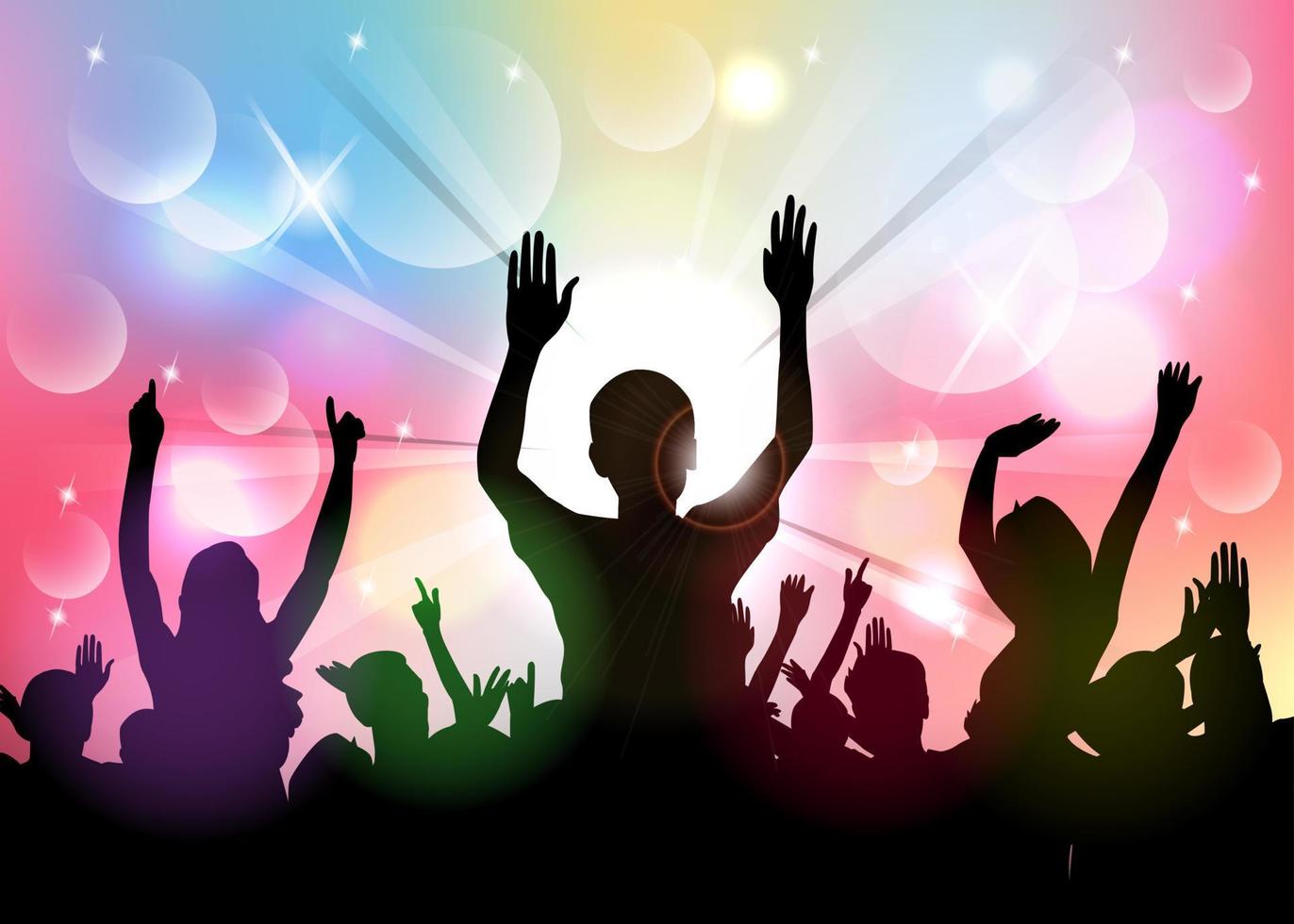 Club party with dancing people vector