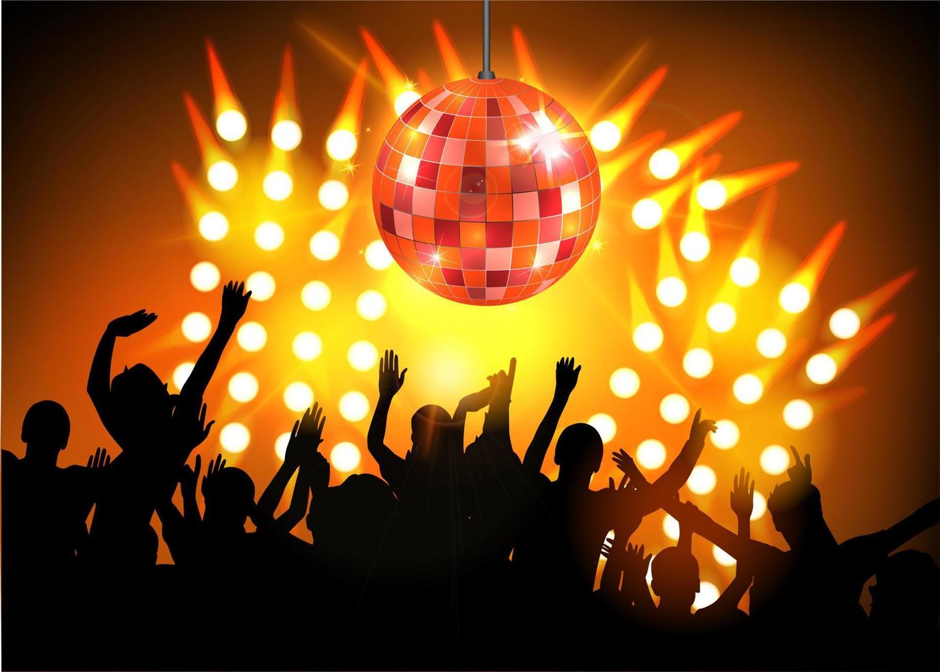 Club party with dancing people vector