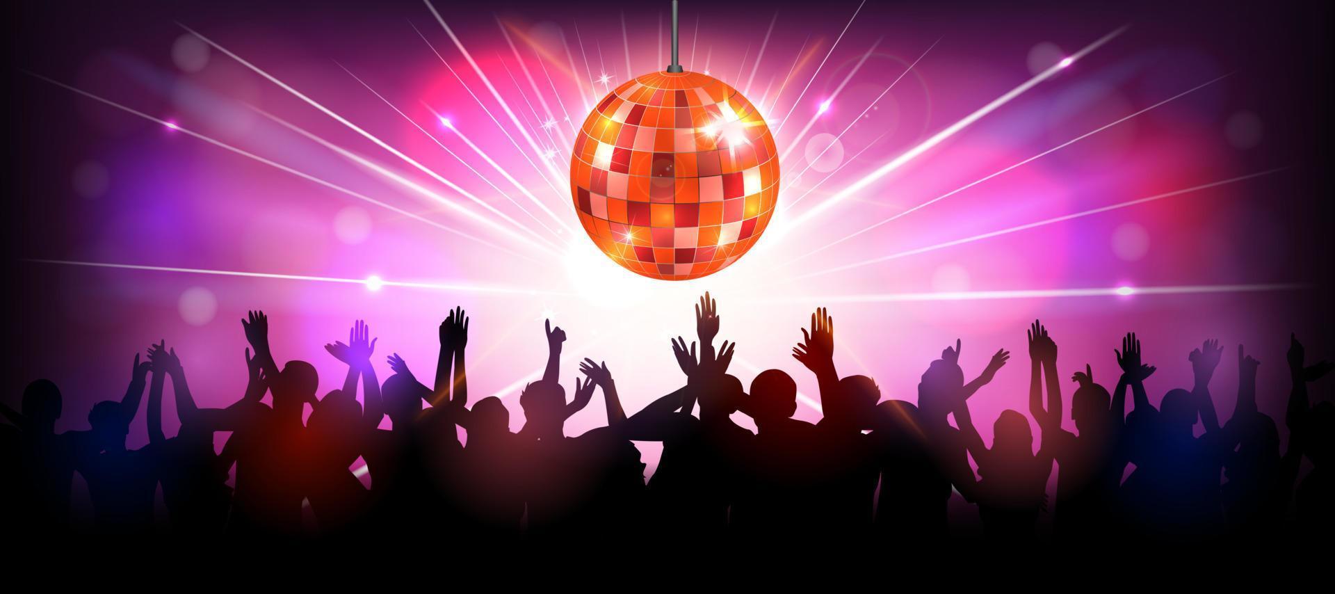 Club party with dancing people vector