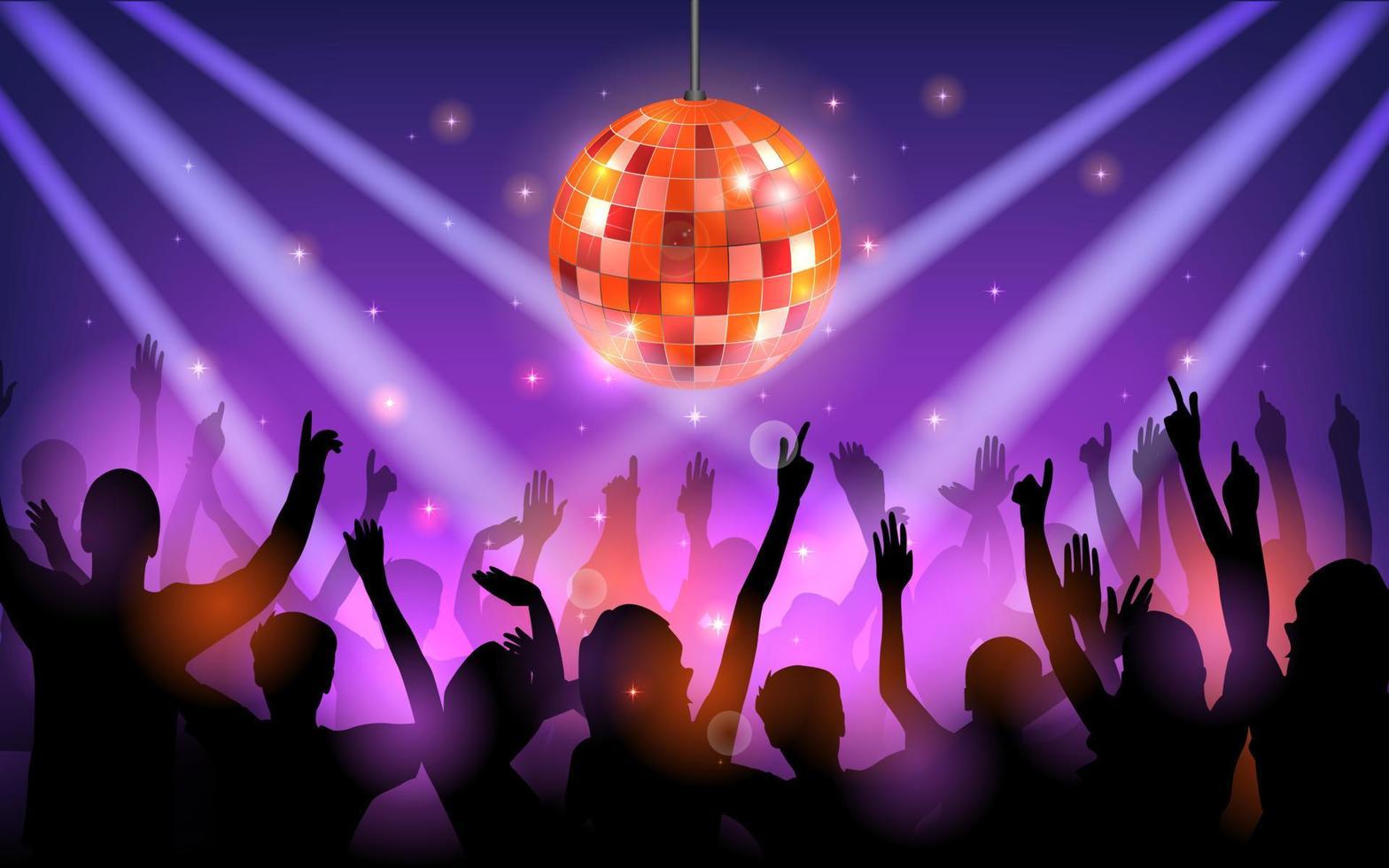 Club party with dancing people vector