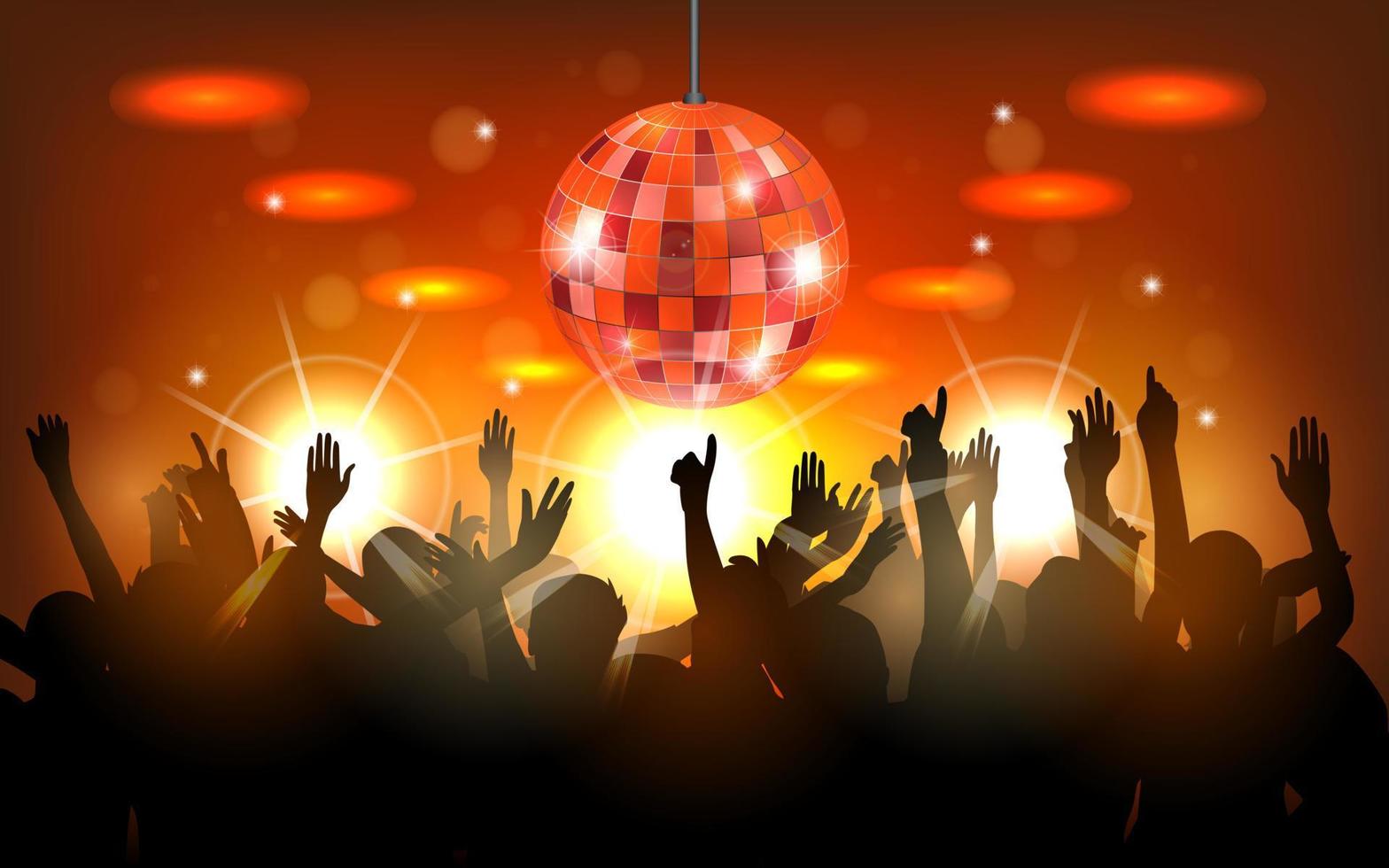 Club party with dancing people vector