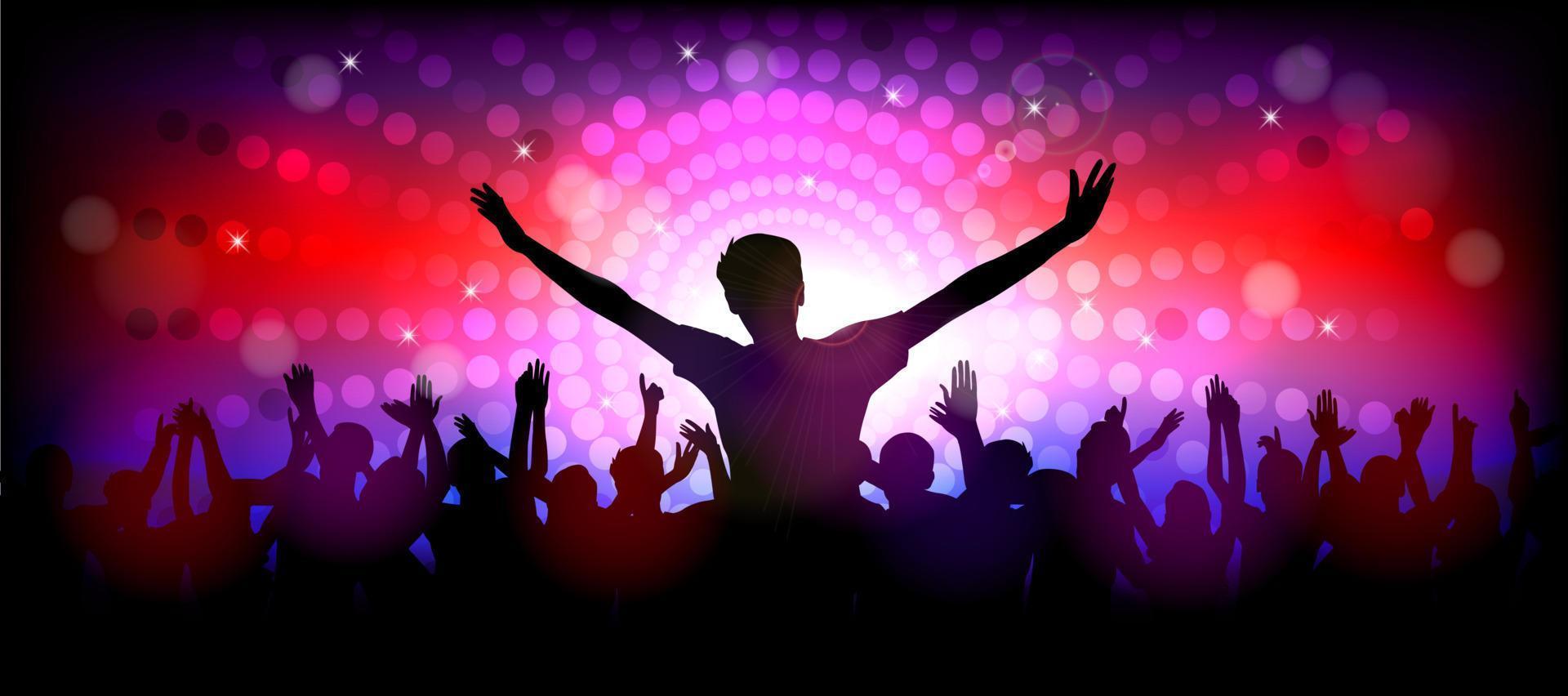 Club party with dancing people vector