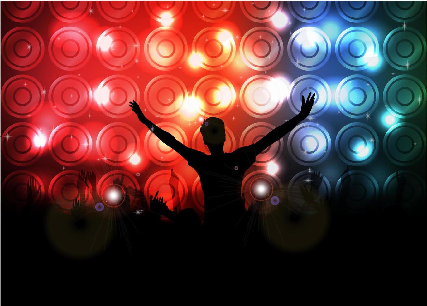 Club party with dancing people vector