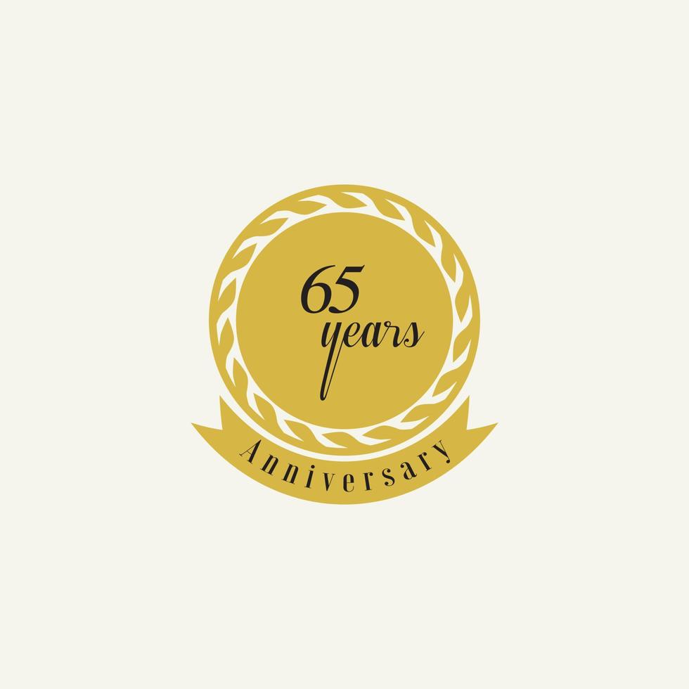 conjunto de estilo de logotipo de aniversario con escritura en color dorado para evento de celebración vector