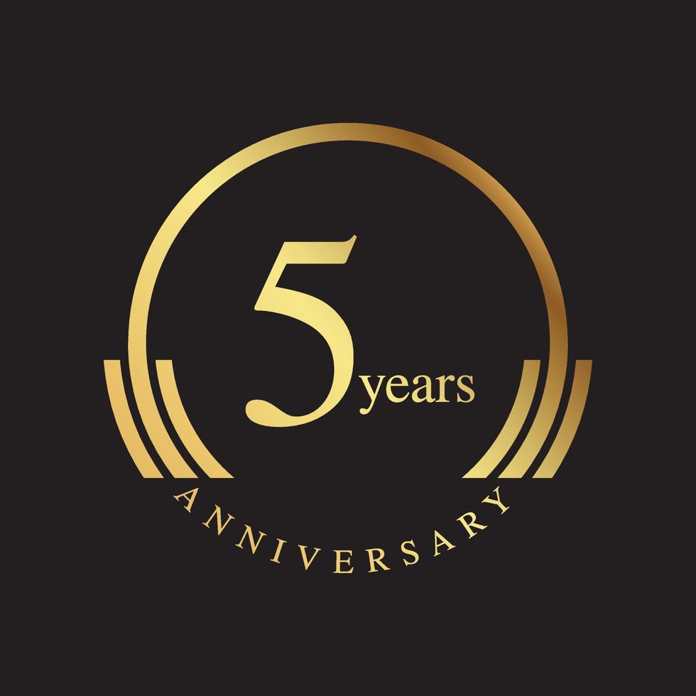 set of anniversary logotype style with handwriting golden color for celebration event vector