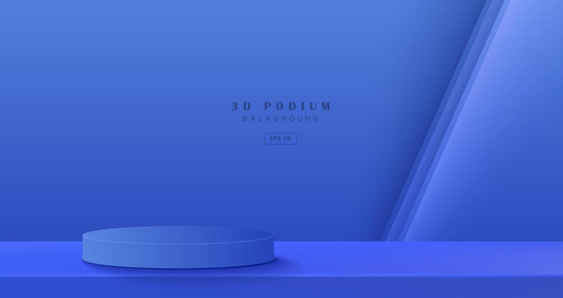 3D blue podium background vector concept with texture, Suitable for business background design, template, banner