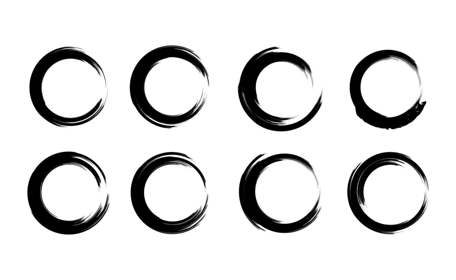 Grunge brush strokes collection vector