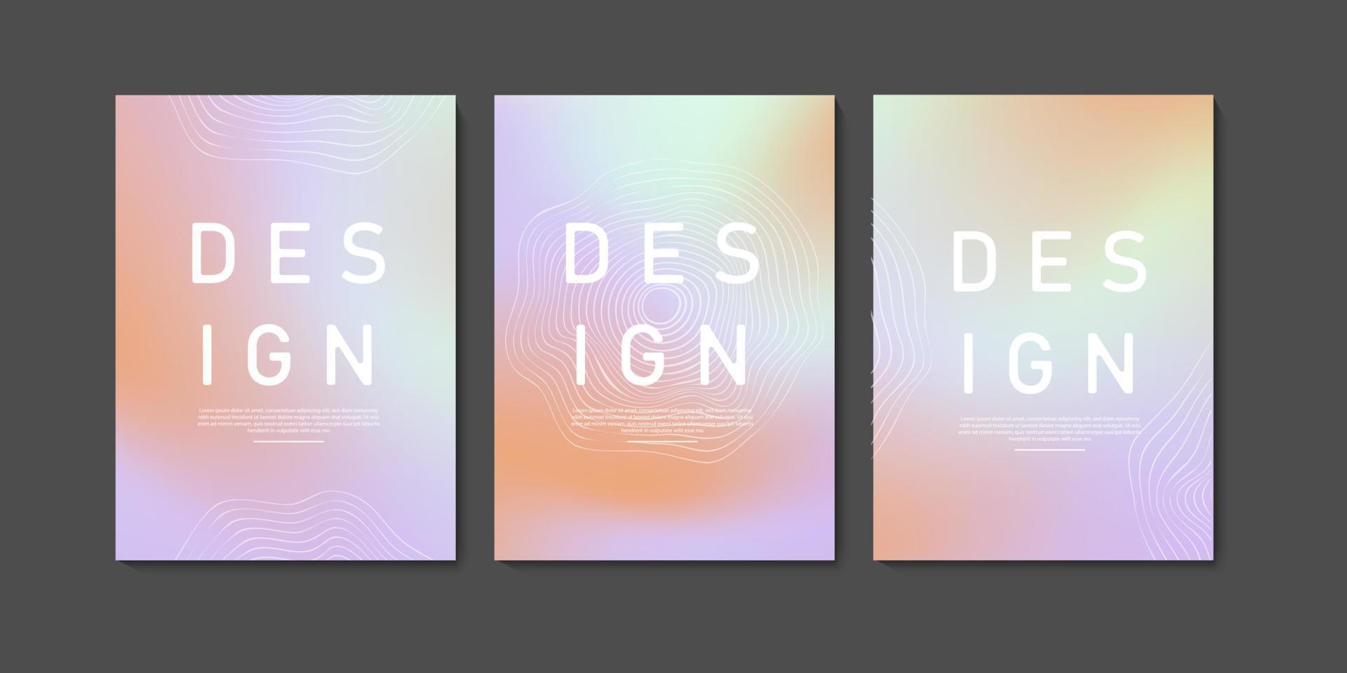 Abstract gradient mesh banner collection. gradient background for wall decoration and prints. vector