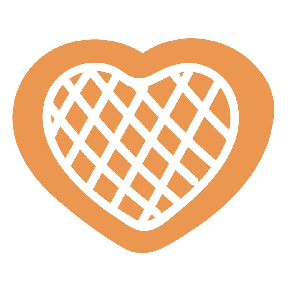 Gingerbread cookie with decoration. Valentine heart shape sweet vector