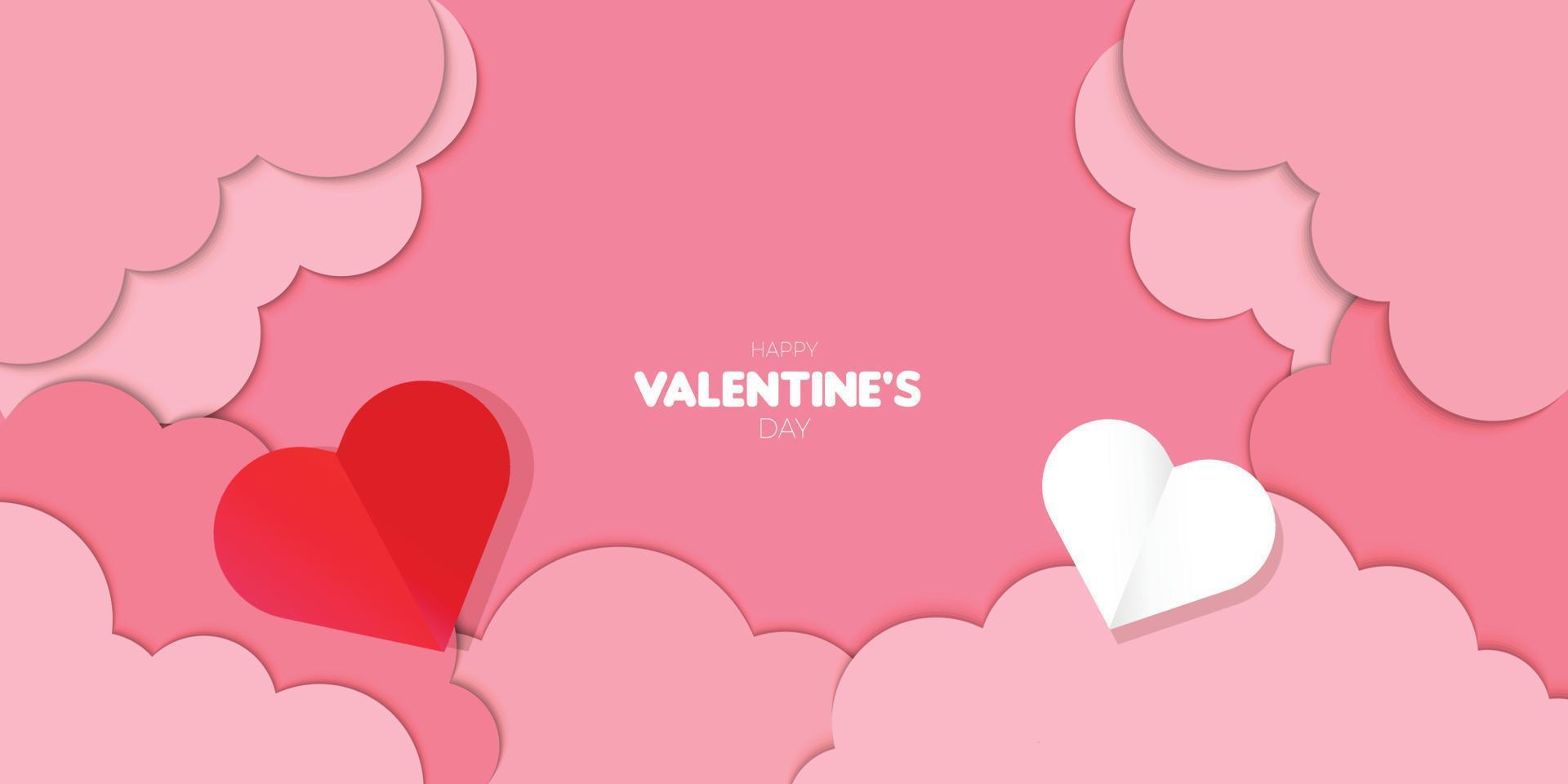 plantilla de banner de feliz día de san valentín vector