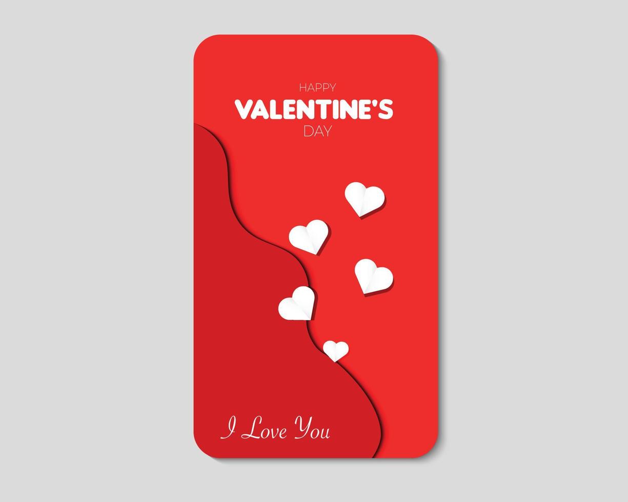 Happy Valentine Day Phone Concept vector