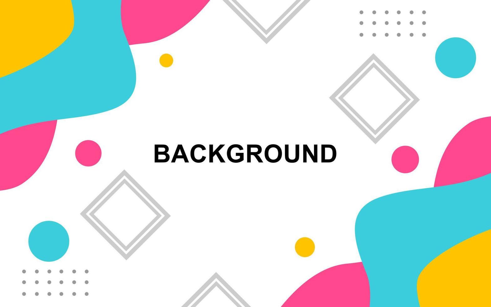 horizontal background design with abstract shapes in white and colorful. modern white background. design for office cover vector