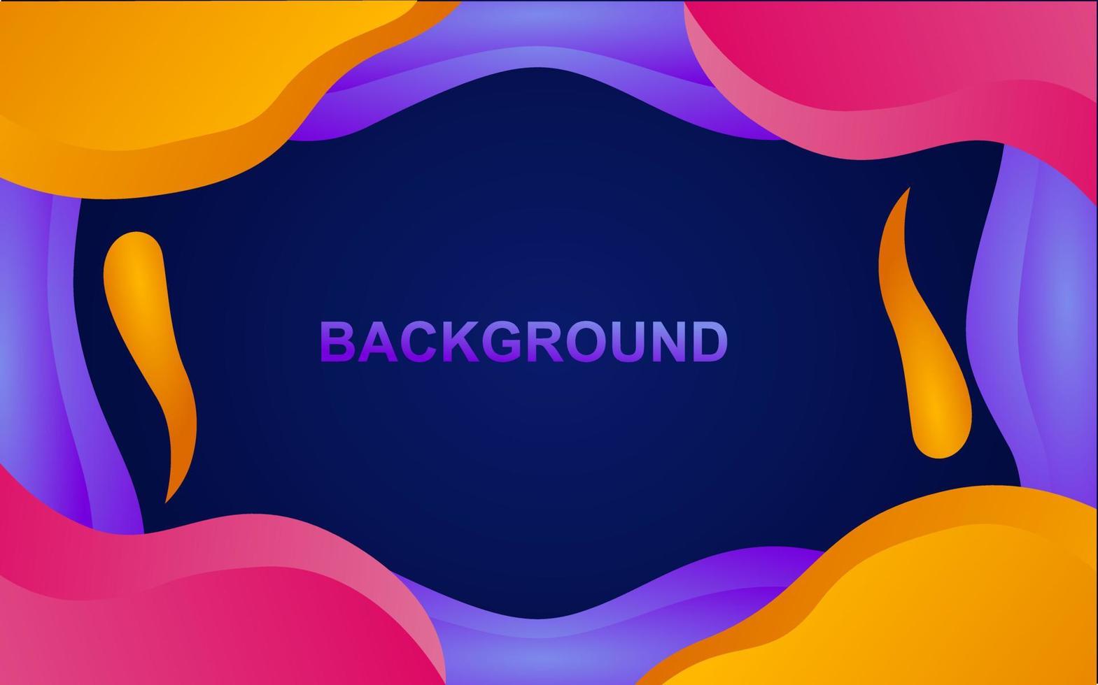 horizontal background design with abstract shapes in blue and colorful gradient colors. blue gradient color modern background. design for office cover vector
