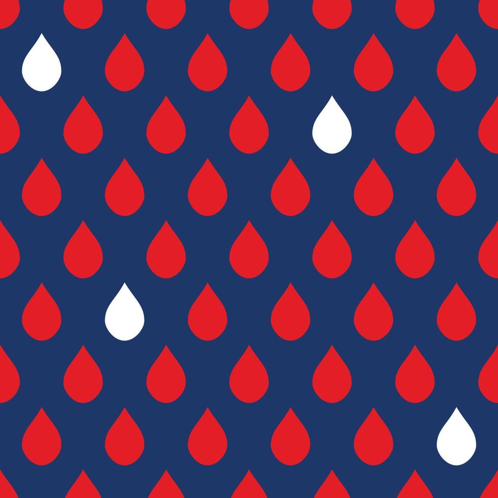 Navy Blue Red White Water Drops Background vector