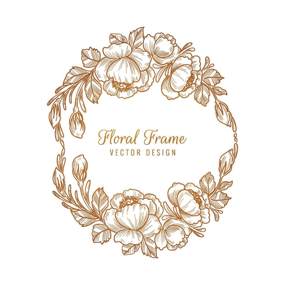 fondo de marco floral decorativo ornamental vector
