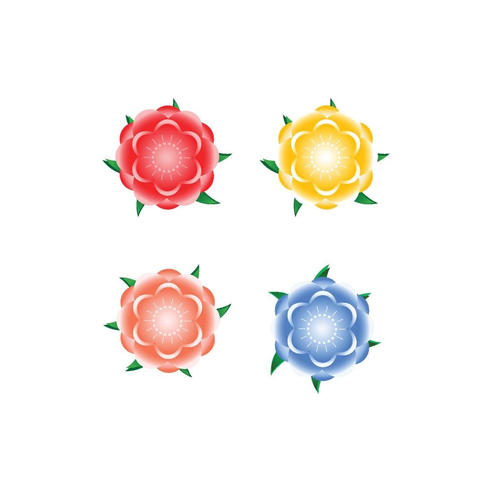 vector de flores de colores