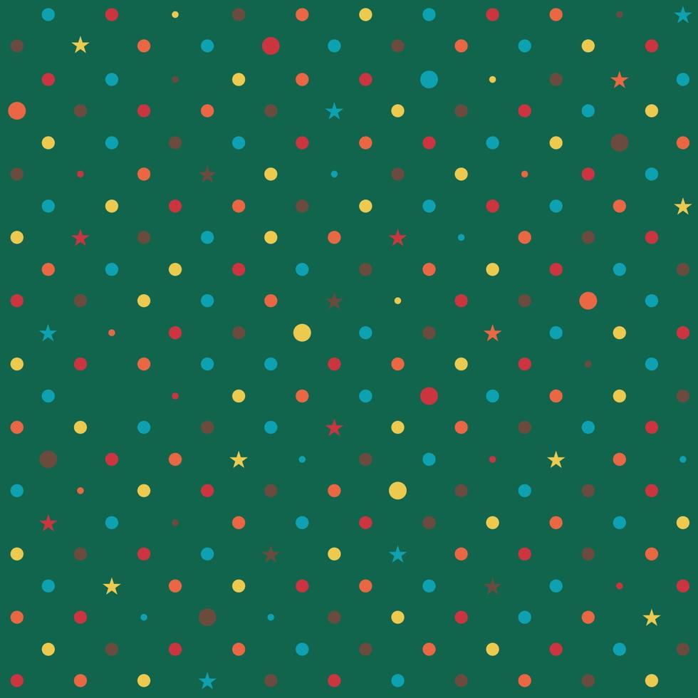 Rainbow Polka dot Green Background vector