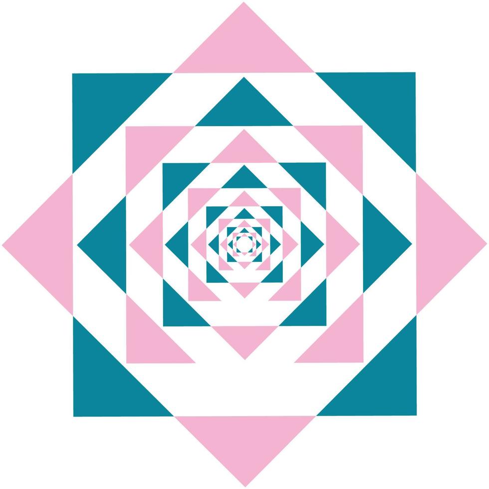 Kaleidoscope Flower Triangle vector