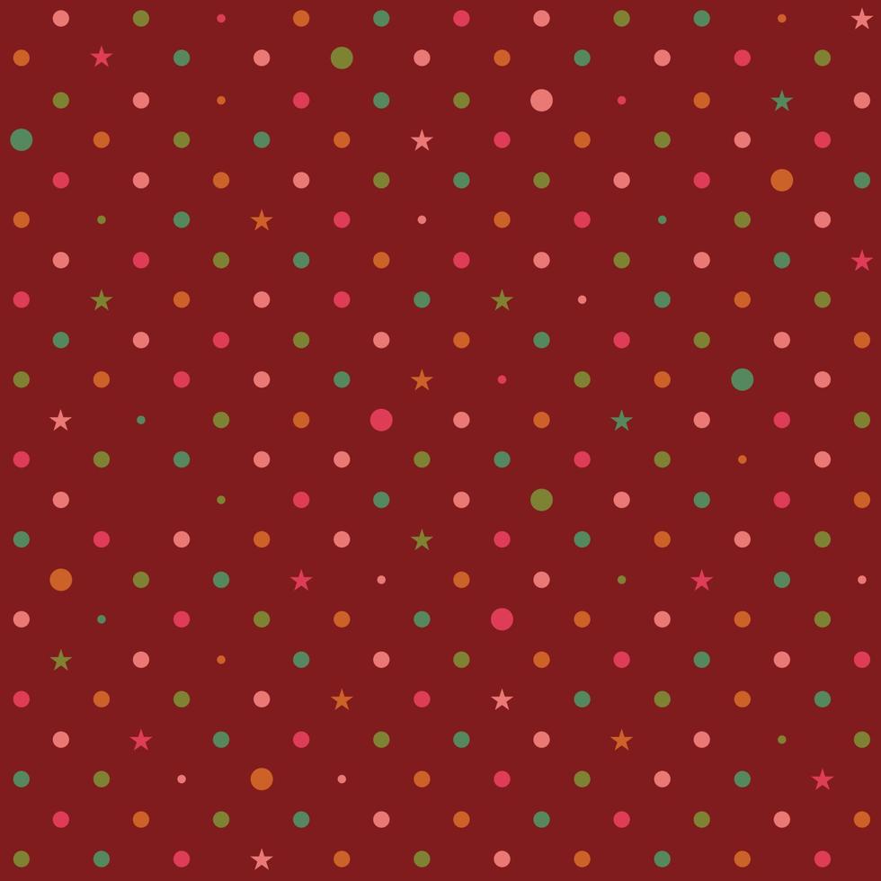Rainbow Polka dot Red Background vector
