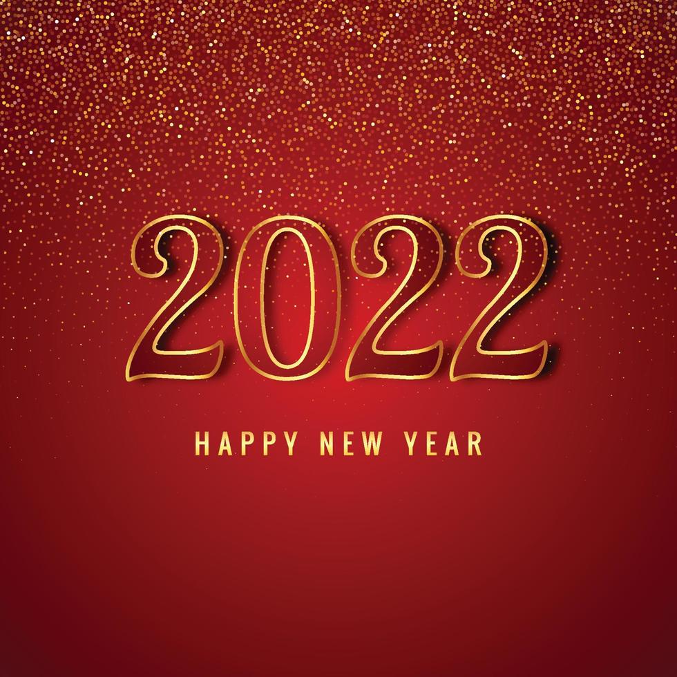 Elegant 2022 new year holiday card background vector