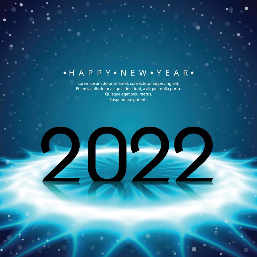 Beautiful 2022 new year card holiday background vector