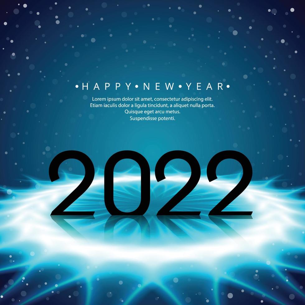 hermoso fondo de vacaciones de tarjeta de año nuevo 2022 vector