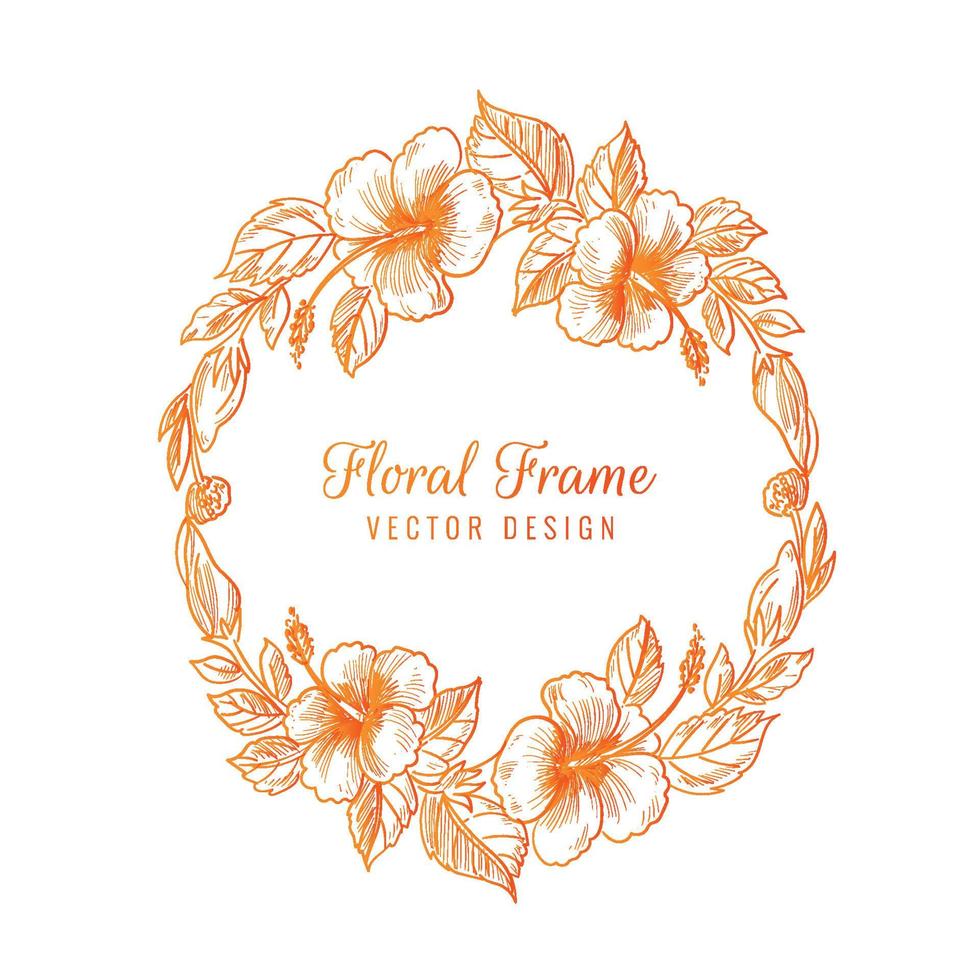 Ornamental decorative floral frame background vector
