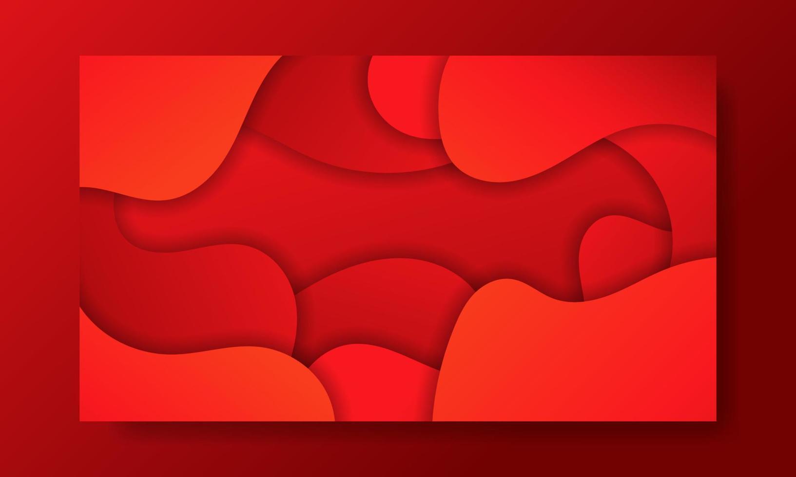 Fondo de onda de fluido rojo abstracto vector