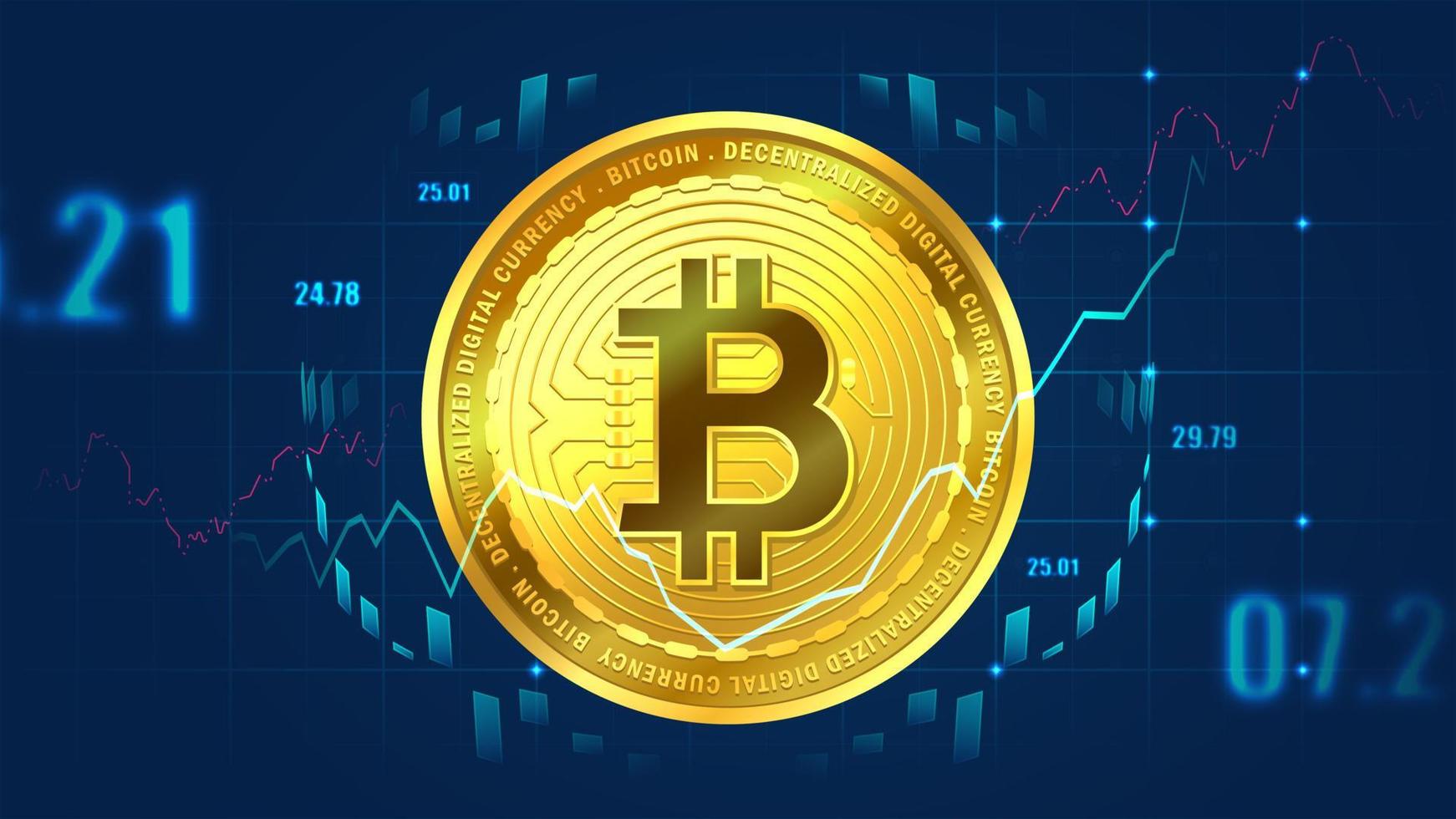 Bitcoin with indicators 4939065 Vector Art at Vecteezy