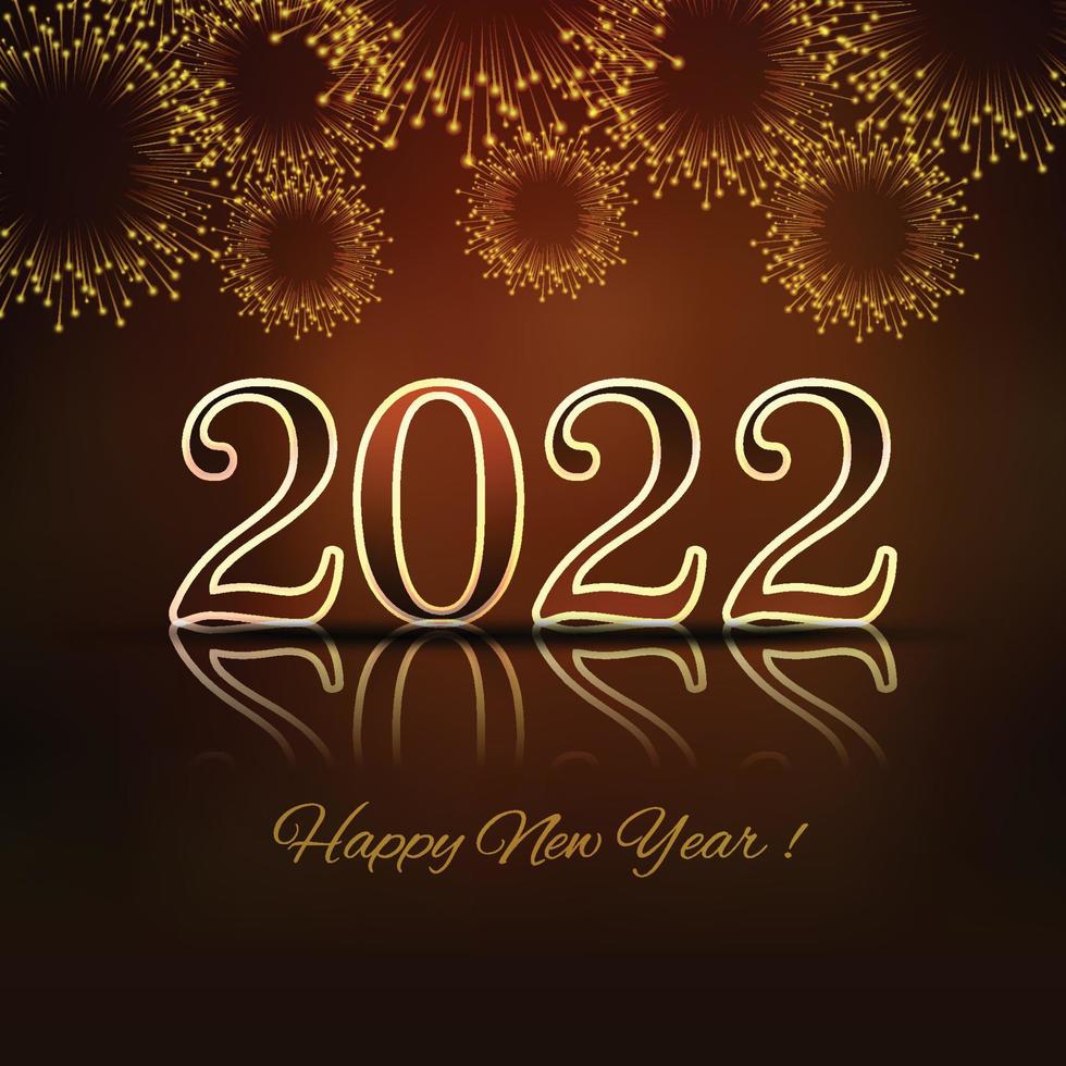 Beautiful 2022 new year holiday card creative background vector