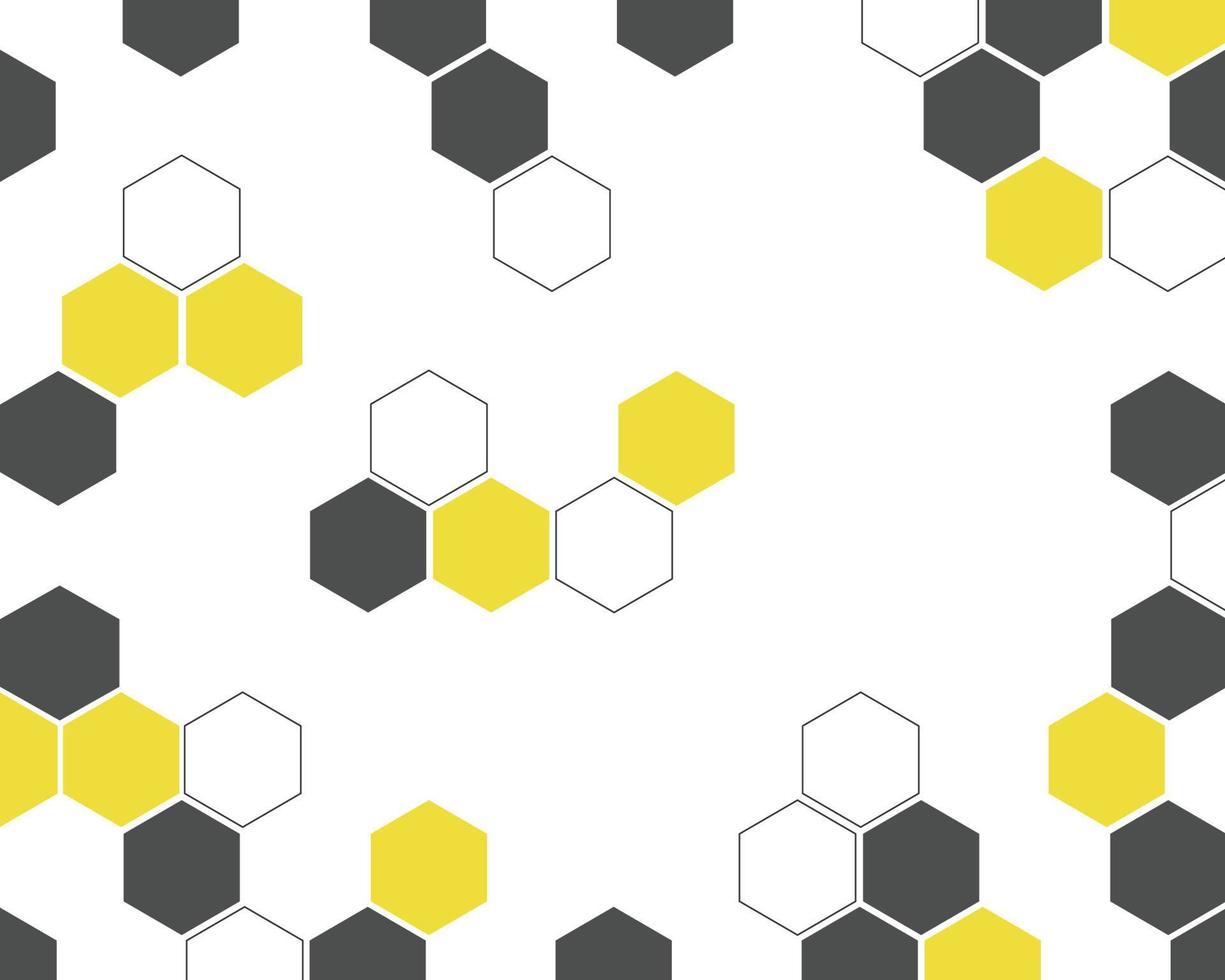 Honey bee hexagon pattern abstract background vector