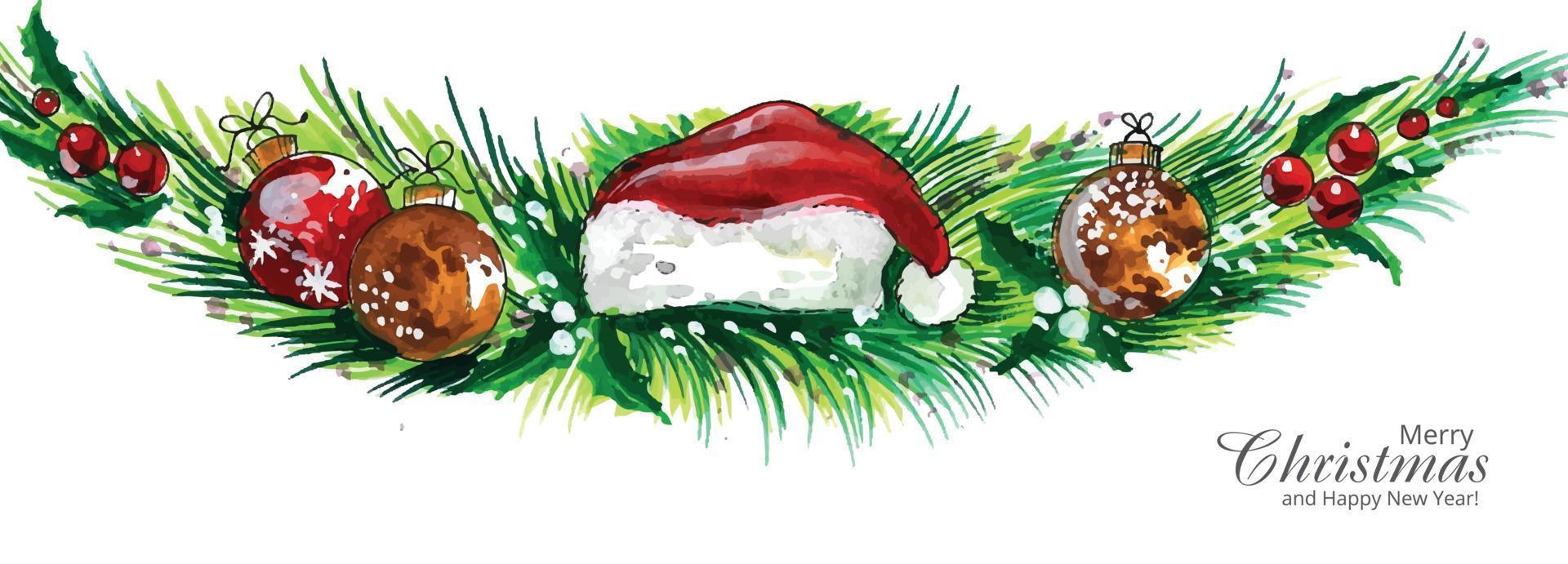 Beautiful christmas holiday card banner background vector