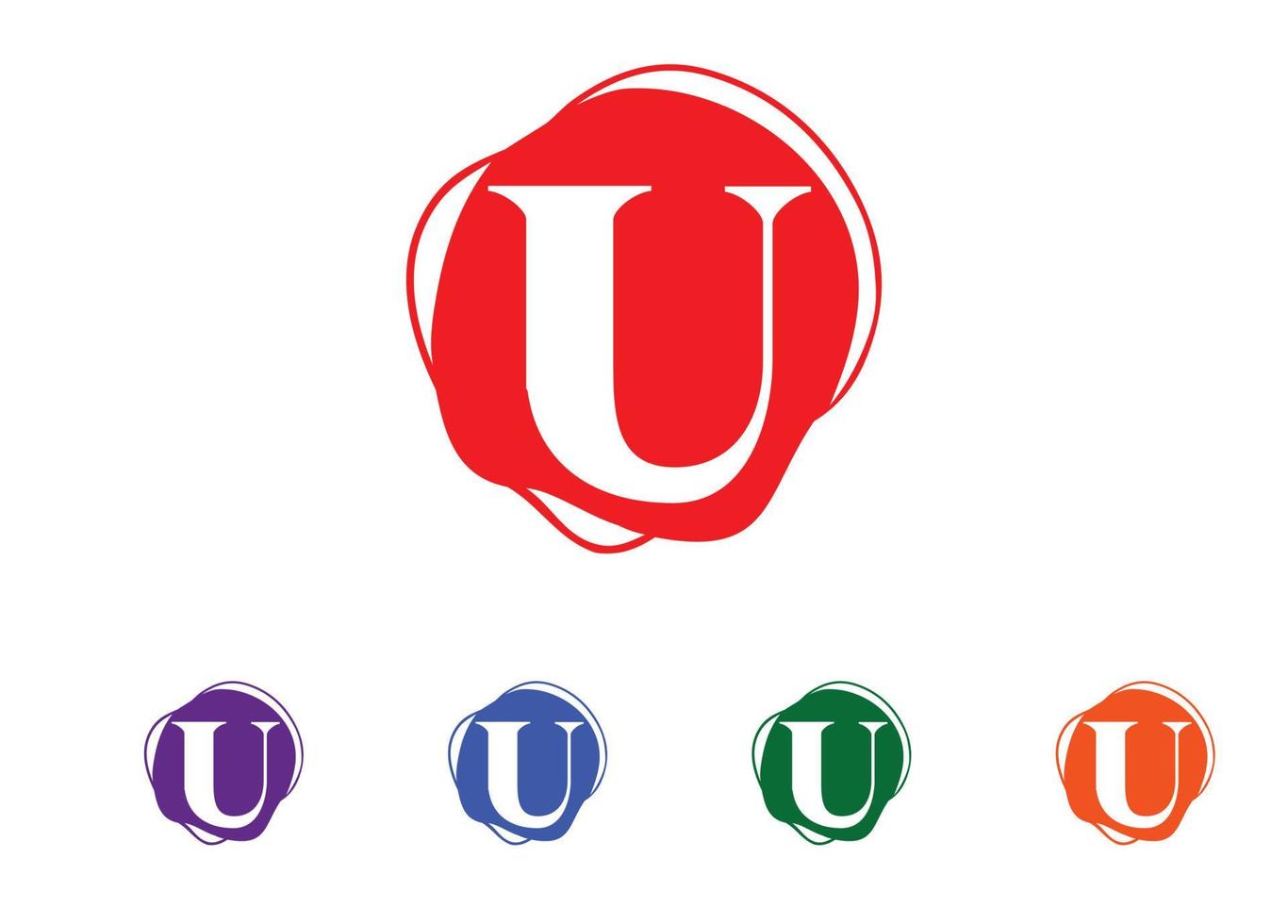 U letter logo and icon design template vector