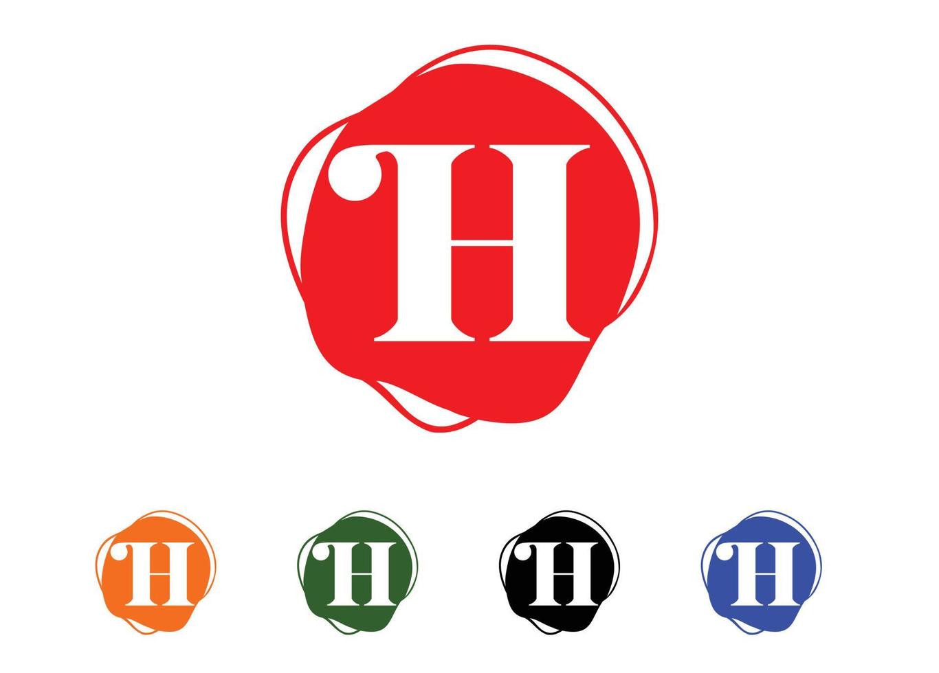 Plantilla de diseño de logotipo e icono de letra h vector