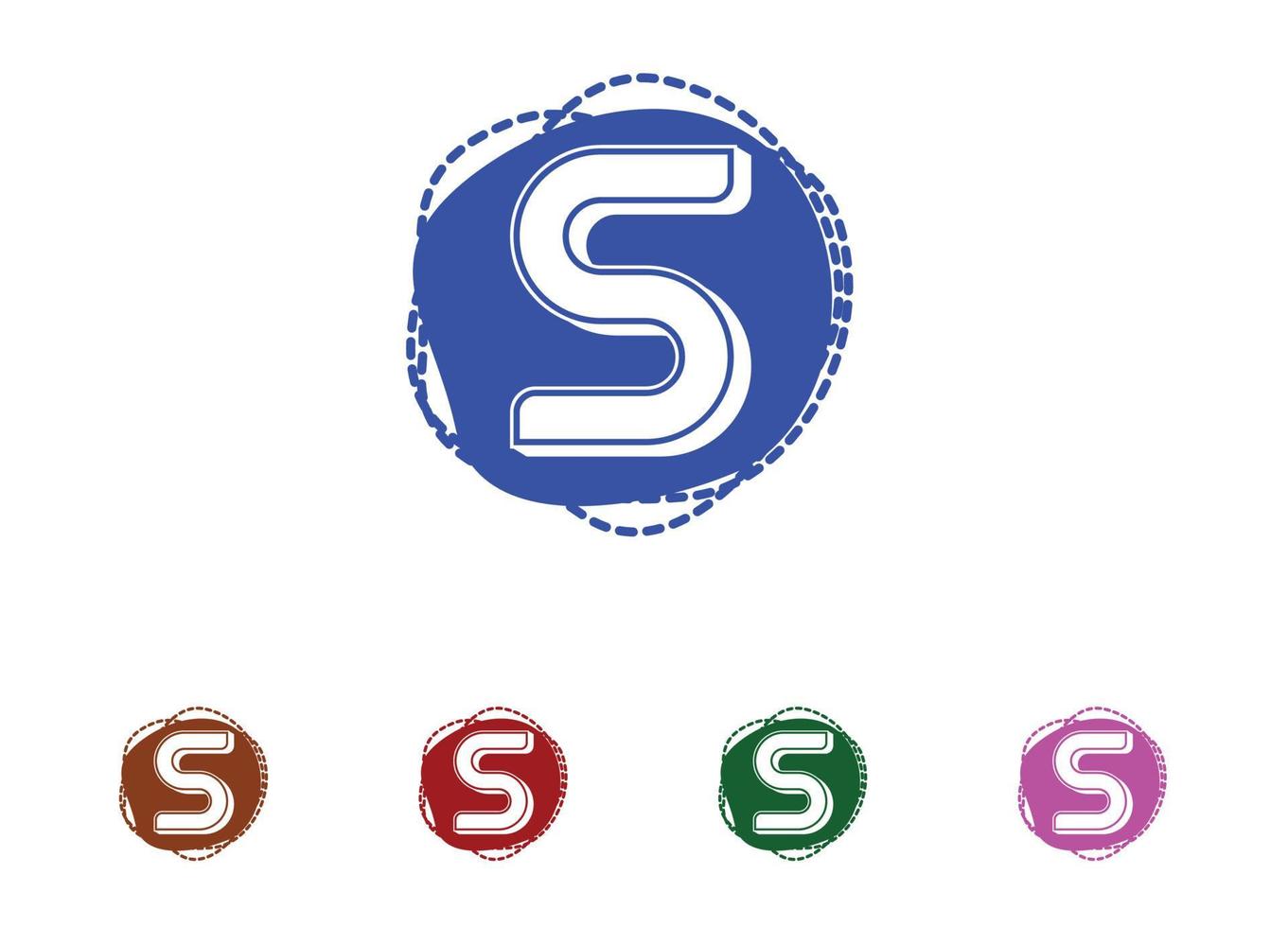 S letter logo and icon design template vector