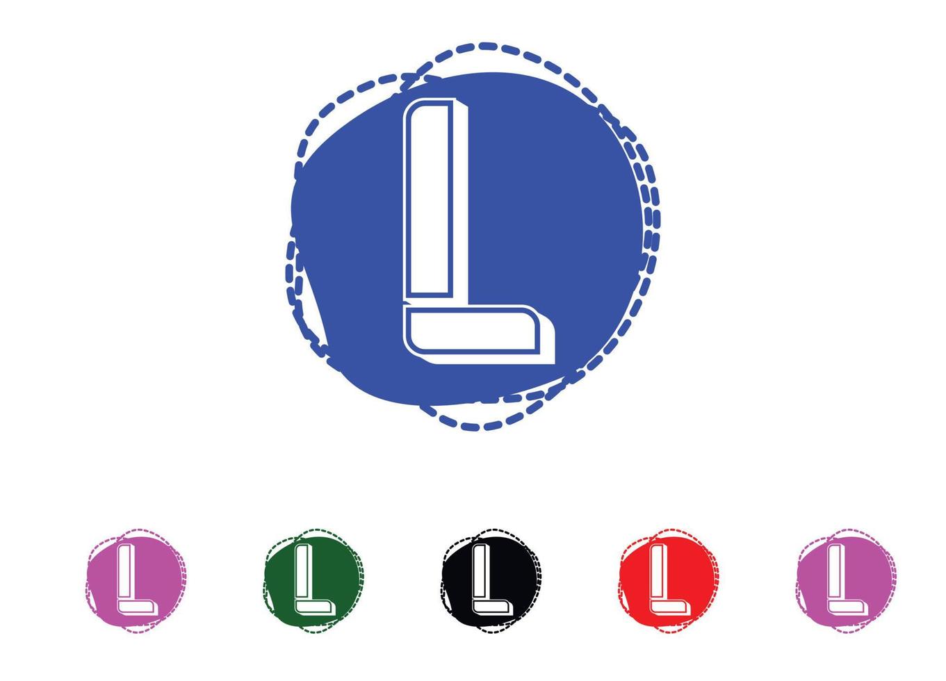 L letter logo and icon design template vector