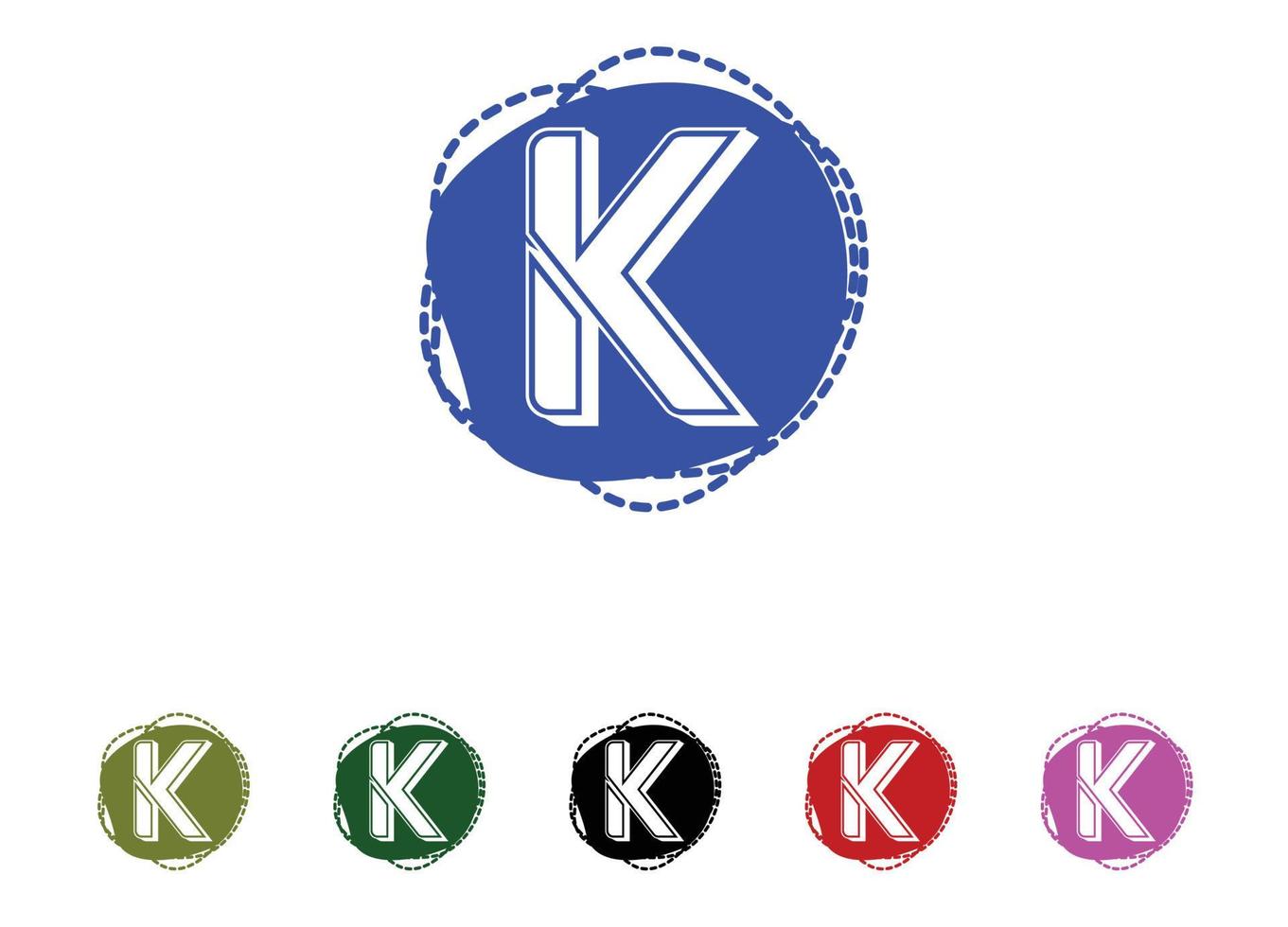 K letter logo and icon design template vector