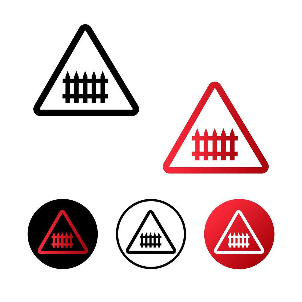 Abstract Railway Crossing Icon Design vector