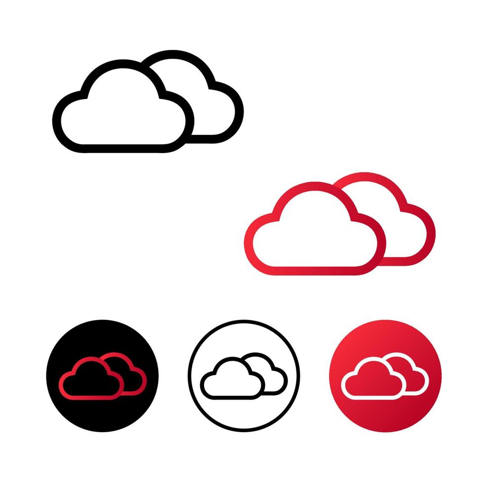 Ilustración de icono de nubes abstractas vector