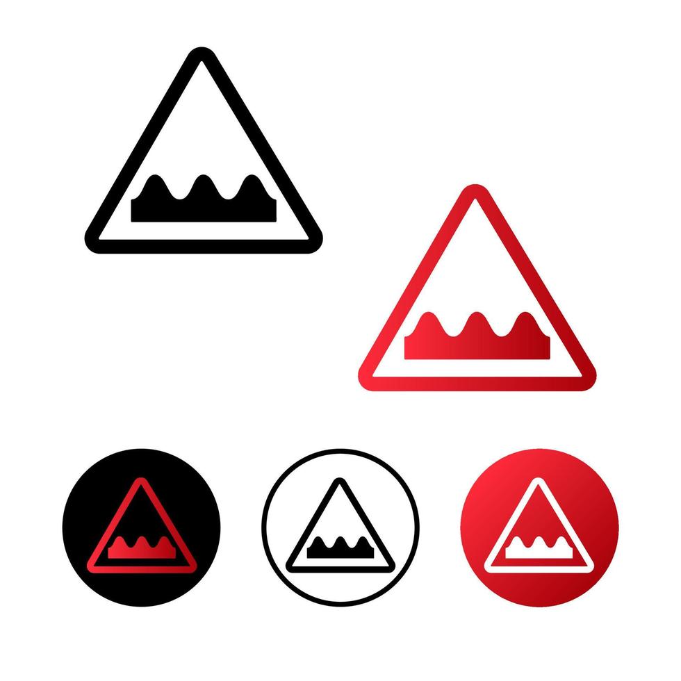 Rough Road Icon Design vector