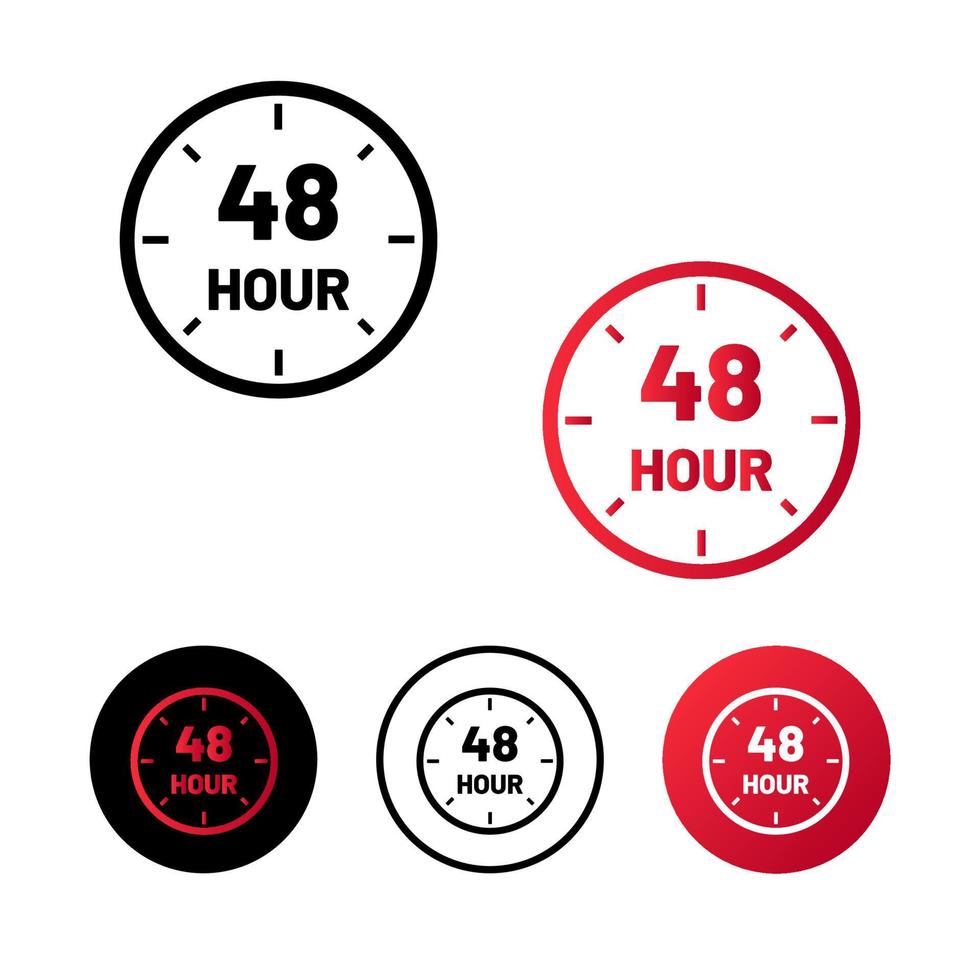 Abstract 48 Hour Icon Illustration vector