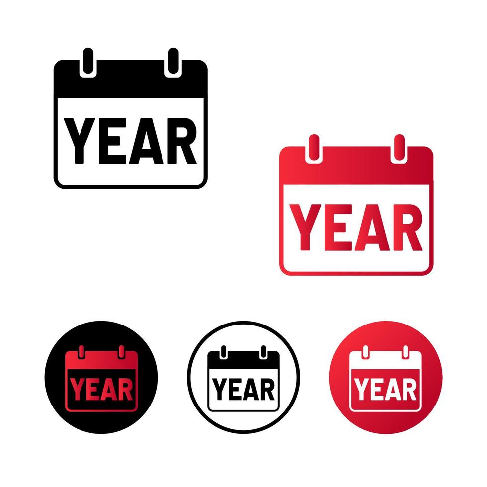 Abstract Year Icon Illustration vector