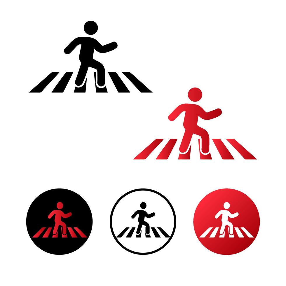 Abstract Zebra Crossing Icon Design vector