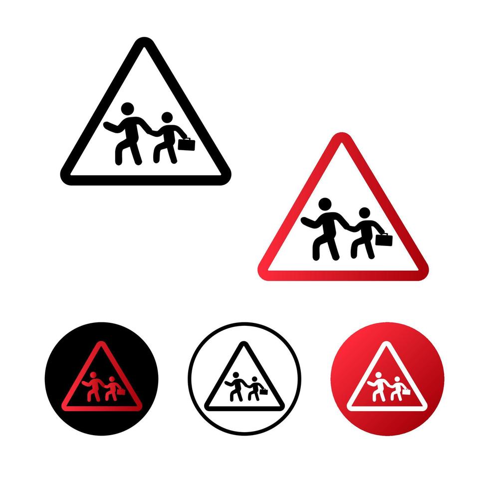 School Ahead Icon Design vector
