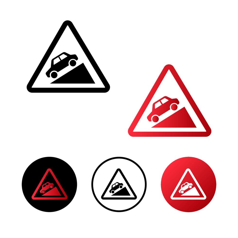 Slope Sign Icon Design vector