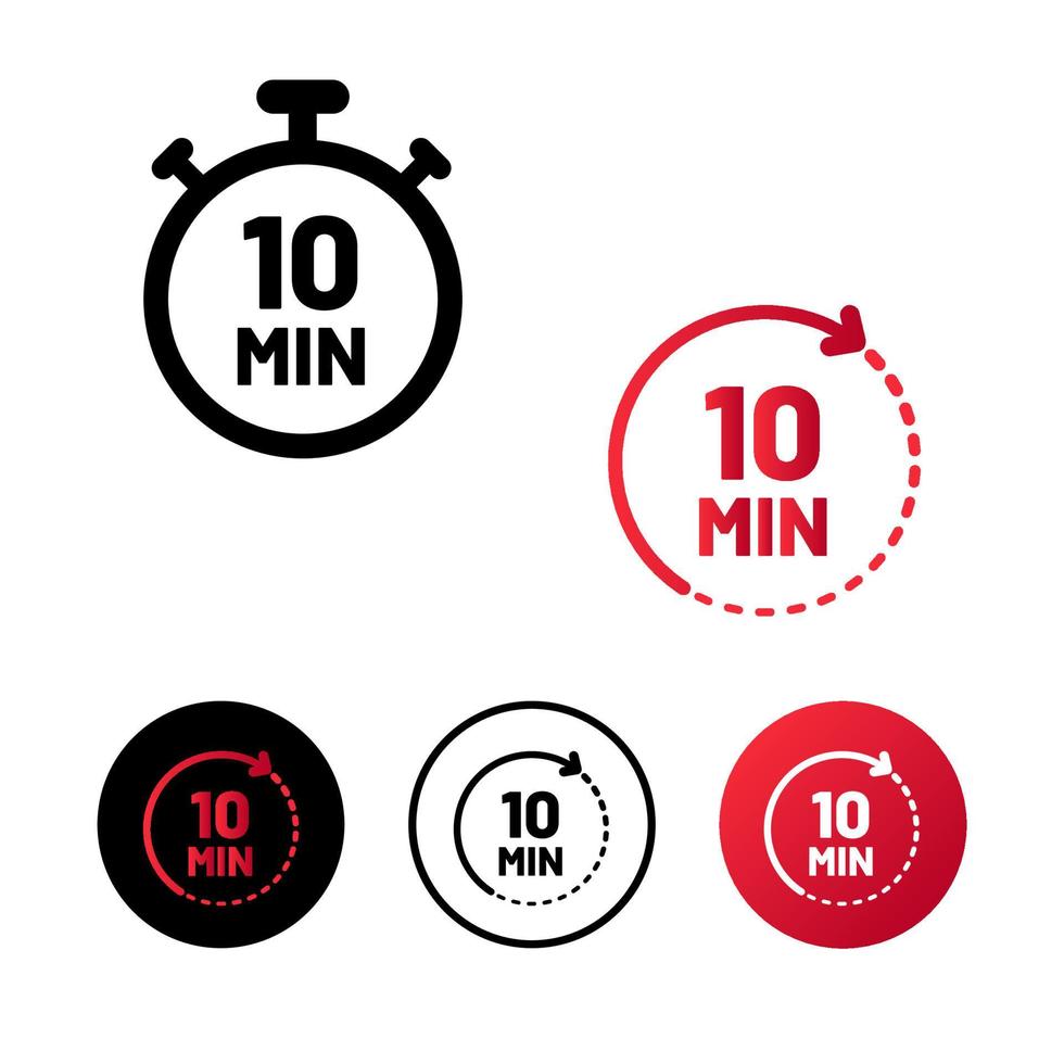 Abstract 10 Minutes Icon Illustration vector