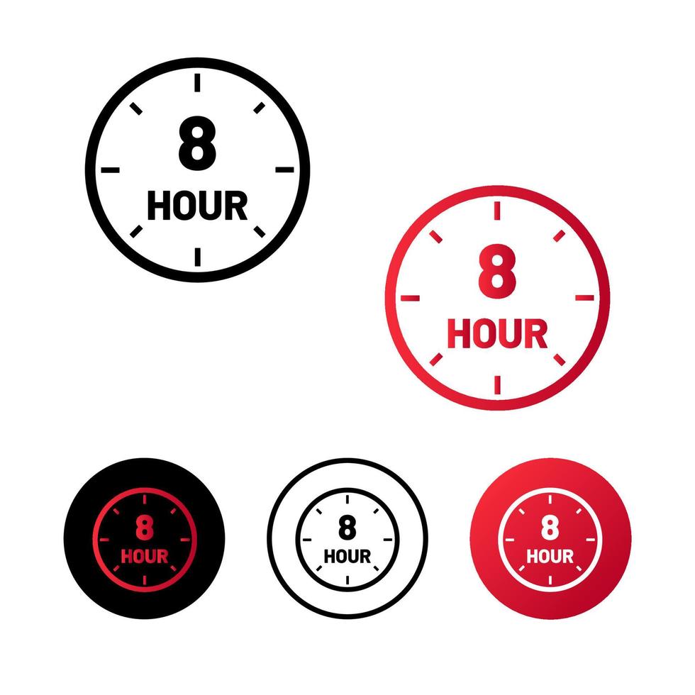 Abstract 8 Hour Icon Illustration vector