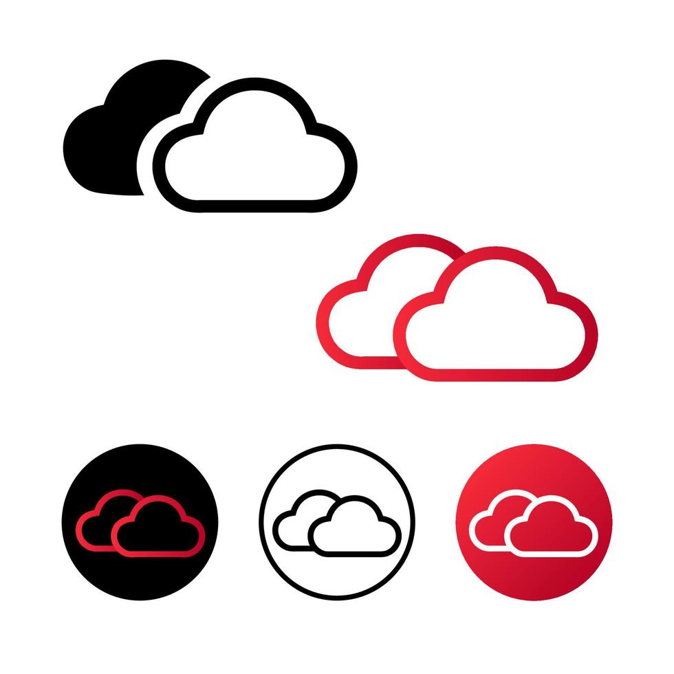 Abstract Cloudy Fog Icon Illustration vector
