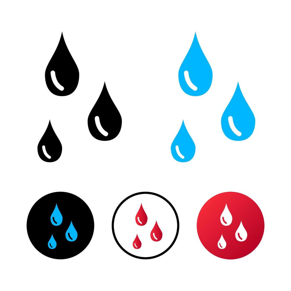 Abstract Water Droplet Icon Illustration vector