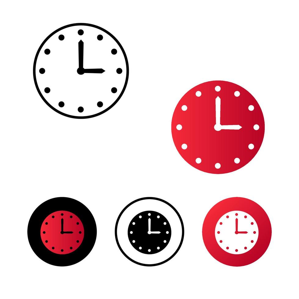 Ilustración de icono de reloj de tiempo abstracto vector